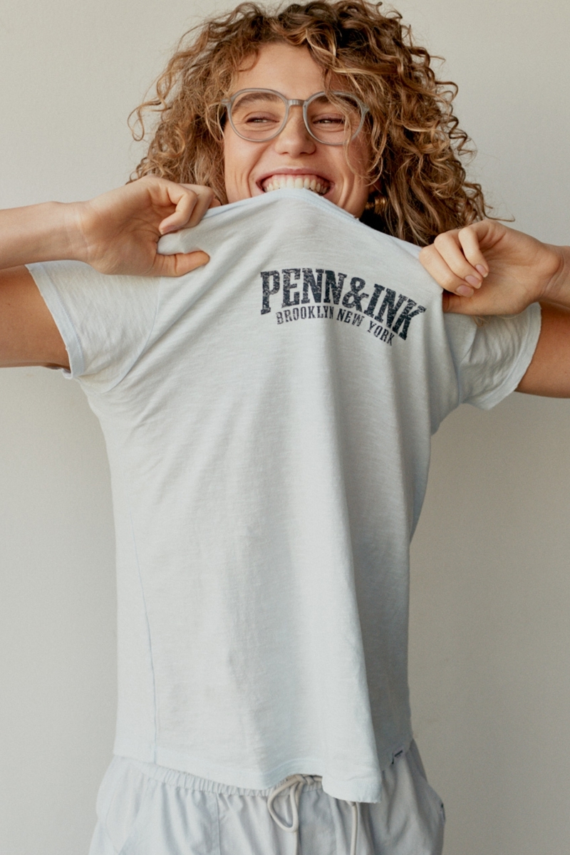 T-Shirt hellblau - Penn&Ink N.Y